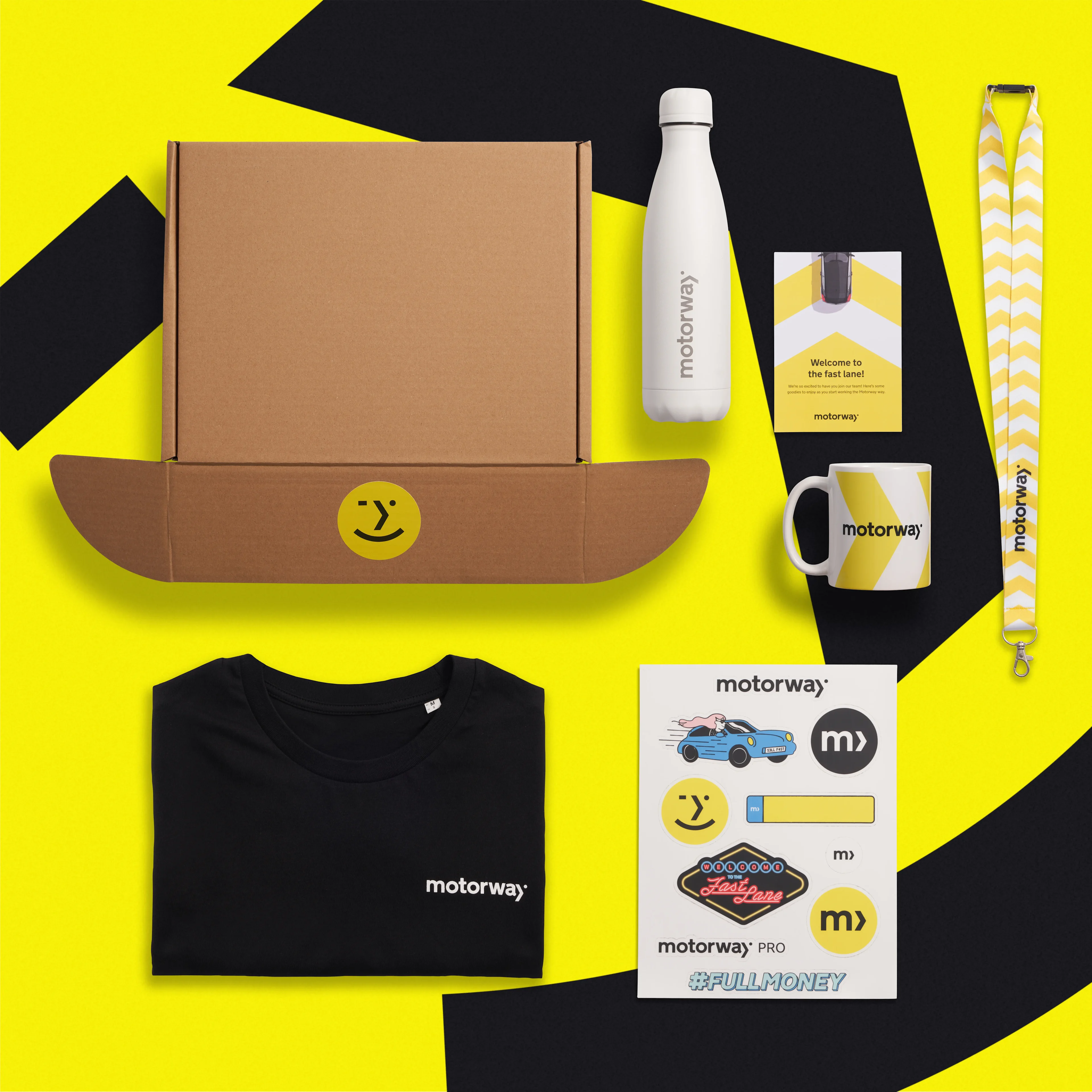 Motorway Go Swag Custom Branded Merchandise Welcome Pack Onboarding