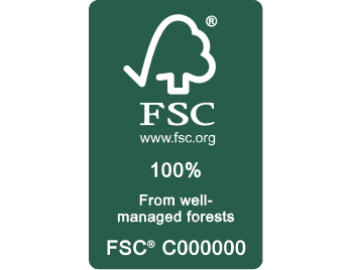 FSC 100% from well-managed forests logo